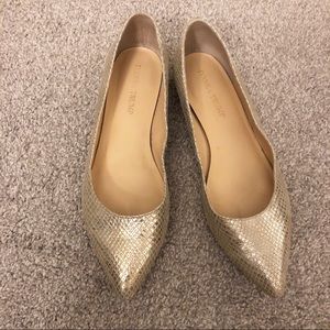 Ivanka Trump Itchic Metallic Snakeskin Flats